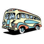 retro bus motor coach cut outs