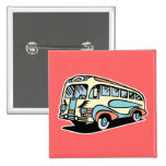 retro bus motor coach pinback button