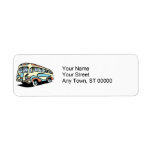retro bus motor coach labels