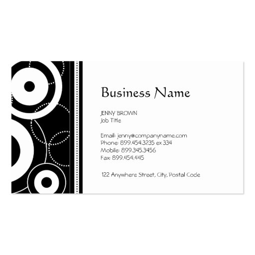 Retro Business Card (front side)