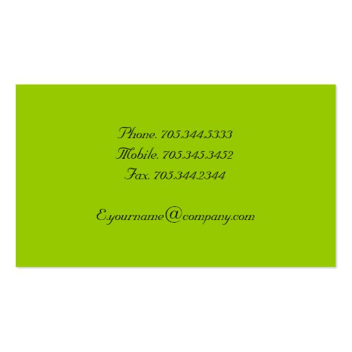 Retro Business Cards (back side)