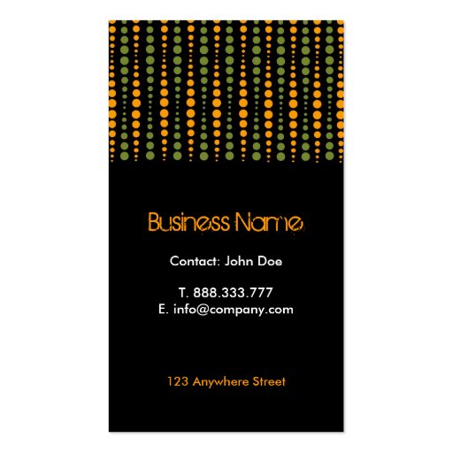 Retro Business Cards (front side)