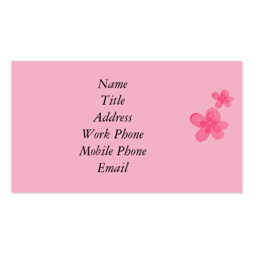 Retro Business or Profile Card Business Card (back side)