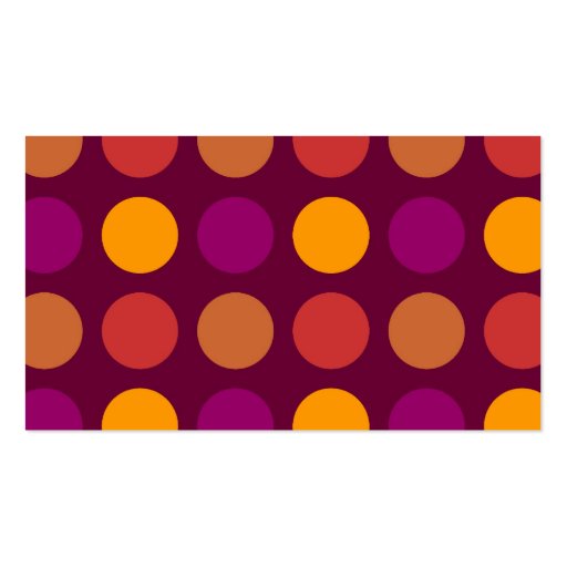 Retro Business Plum Dotted Pattern Business Card Templates (back side)