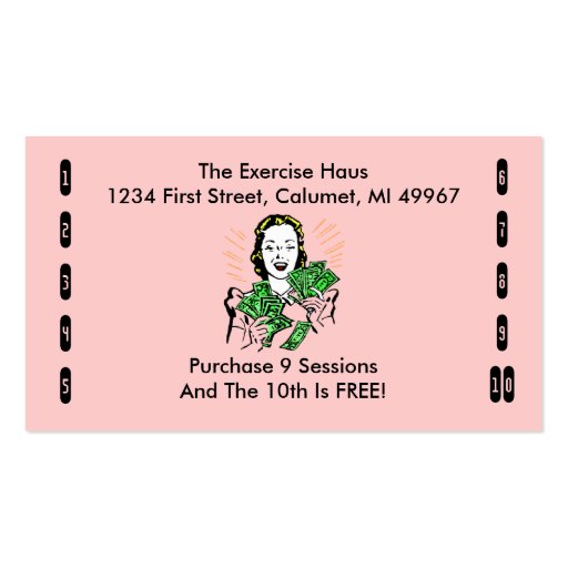 Retro Business Punch Cards Any business happy shop Business Card