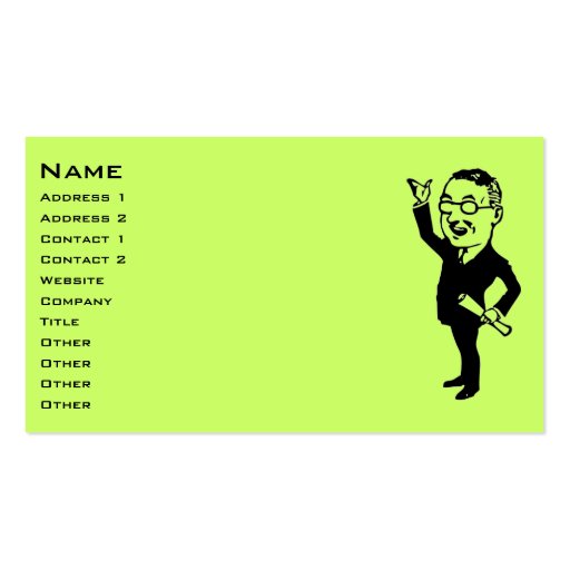 Retro Businessman Business Cards