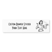 Retro Busy Housewife Bumper Stickers