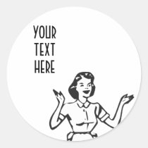 Retro Busy Housewife stickers