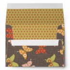 Retro Butterflies Envelope