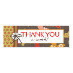 Retro Butterflies Thank You Gift Tag