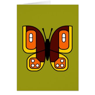 retro butterfly 02 card