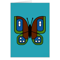retro butterfly 03 card