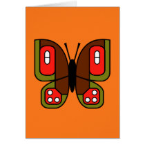 retro butterfly 04 card