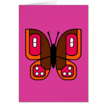 retro butterfly 05 card