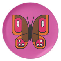 retro butterfly 05 plate plates
