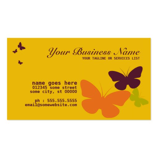 retro butterspies business card (back side)
