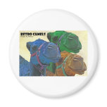 retro camels fridge magnet