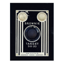 retro, camera, kodak, vintage, photography, brownie, target, six-20, retro camera, postcard, kodak brownie, old, cool, photo, lens, classic, film, Postkort med brugerdefineret grafisk design