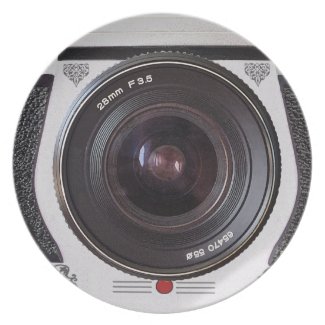 Retro Camera Lens Novelty Plate