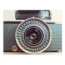 camera, vintage, film, old, retro, classic, funny, vintage camera, photography, photographer, photos, beautiful, cameras, flash, lenses, glass, technology, electronics, art, postcards, Postcard with custom graphic design