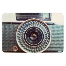 Retro camera rectangle magnets