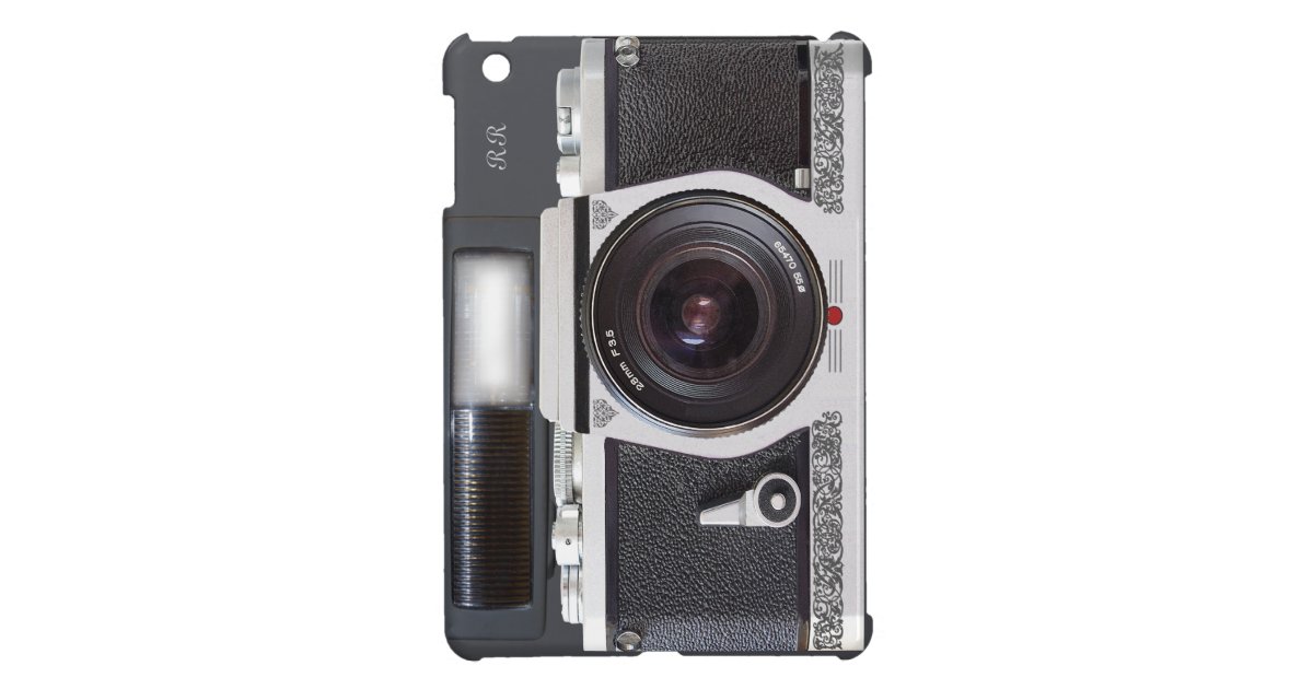 Retro Camera Scroll FX Flash Mini iPad Case Zazzle