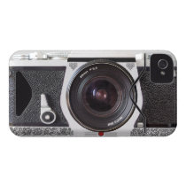 Retro Camera With Scroll Chrome iPhone 4 ID Case