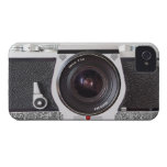 Retro Camera With Scroll On Chrome iPhone 4 Case