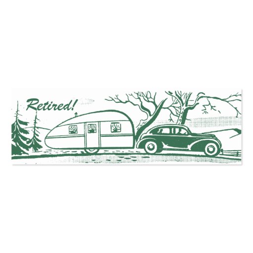 Retro Camper Calling Card Business Cards (front side)