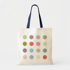 Retro Candy Colors Polka Dots Pattern Canvas Bags