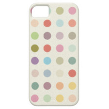 Retro Candy Colors Polka Dots Pattern iPhone 5 Case