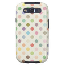 Retro Candy Colors Polka Dots Pattern Samsung Galaxy SIII Cover