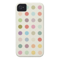Retro Candy Colors Polka Dots Pattern iPhone 4 Cover