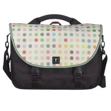 Retro Candy Colors Polka Dots Pattern Laptop Commuter Bag
