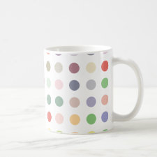 Retro Candy Colors Polka Dots Pattern Mugs