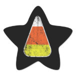 Retro Candy Corn Halloween star Stickers