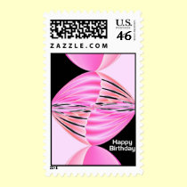 Retro Candy Happy Birthday postage by dndartstudio Retro Candy Happy Birthday postage