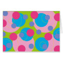 Retro Candy Pink Dots Funky Groovy Card by fat_fa_tin Retro Candy Pink Dots Funky Groovy Card