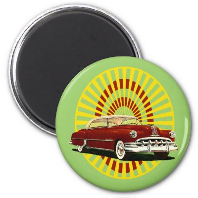 Created from a vintage illustration of a 1950s classic car Retro cool
