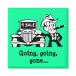 Retro Car Salesman Guy magnets