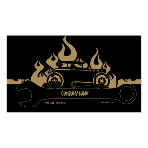 Retro Car Service Business Card (front side)