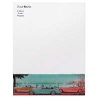RETRO CARS - Auto repair automotive ,blue yellow letterhead