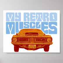 Retro cars poster