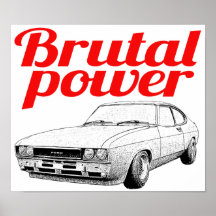 Retro cars print