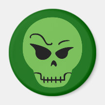 Retro Cartoon Skull Refrigerator Magnet