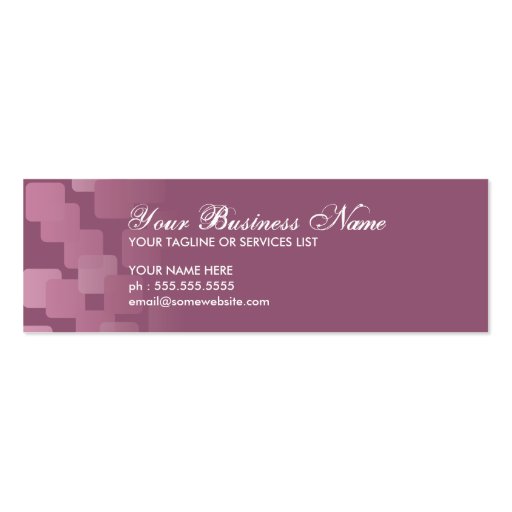 retro cascades business card templates (front side)