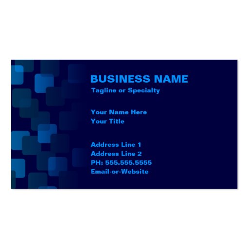retro cascades business cards (front side)