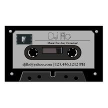Retro Cassette Tape DJ Business Cards