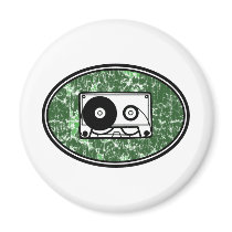 Retro Cassette Tape Green magnets by atomic50s Retro Cassette Tape Green magnets