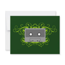 Retro Cassette Tape invitations by toxiferous Retro Cassette Tape invitations